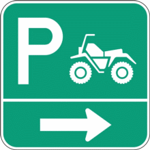 Aire de stationnement pour véhicule tout-terrain