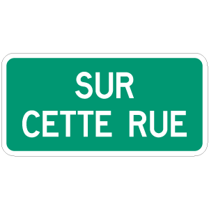 Panonceau Sur cette rue