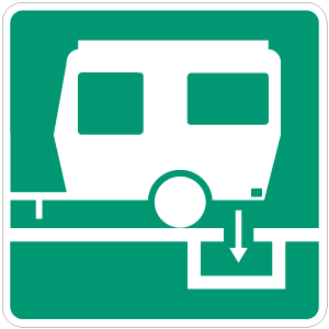 Lieu pour vidange de véhicule récréatif