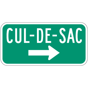 Présignalisation de cul-de-sac