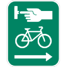 Bouton d'appel de feux pour cyclistes