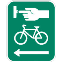Bouton d'appel de feux pour cyclistes
