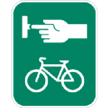 Bouton d'appel de feux pour cyclistes