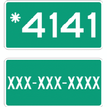 Panonceau de numéro de téléphone