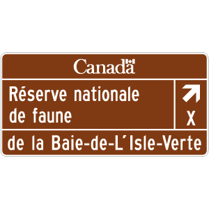 Réserve nationale de faune (avec direction et distance)
