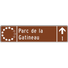 Acheminement vers un parc fédéral (avec direction et distance)