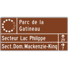 Acheminement vers deux secteurs d'un parc fédéral