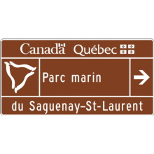 Entrée d'un parc marin (avec direction)