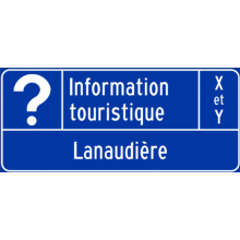 Poste d'information touristique régional avec distances