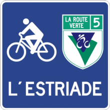 Acheminement vers un itinéraire cyclable hors route