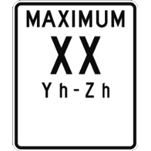 Limite de vitesse: maximum 30 km/h et période