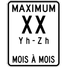 Limite de vitesse: maximum et période