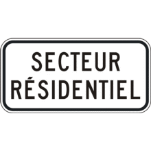 Panonceau Secteur résidentiel
