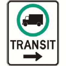 Obligation pour camions circulant en transit d'aller vers la droite