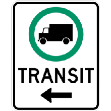 Obligation pour camions circulant en transit d'aller vers la gauche