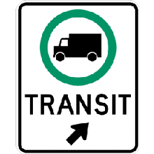 Obligation pour camions circulant en transit d'aller dans une direction