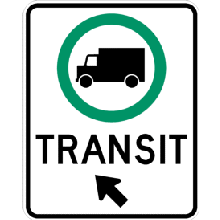 Obligation pour camions circulant en transit d'aller dans une direction