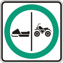 Trajet obligatoire séparé pour motoneigistes et quads