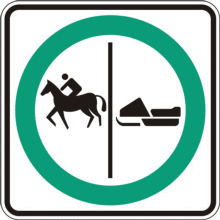 Trajet obligatoire séparé pour motoneigistes et cavaliers