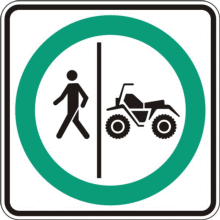 Trajet obligatoire séparé pour quads et piétons