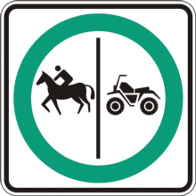 Trajet obligatoire séparé pour quads et cavaliers