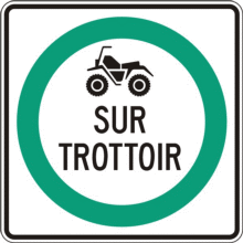Obligation de circuler sur le trottoir