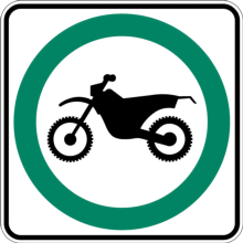 Trajet obligatoire pour motocyclettes tout-terrain