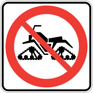 Accès interdit aux motoquads sur chenilles