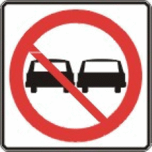 Interdiction de dépasser