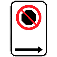 Arrêt interdit à droite