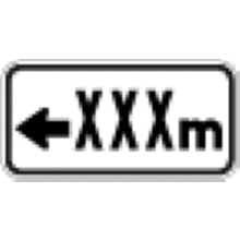 Panonceau de direction avec distance