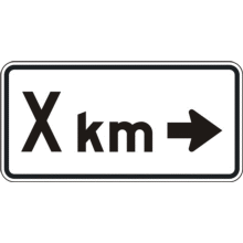 Panonceau de direction avec distance