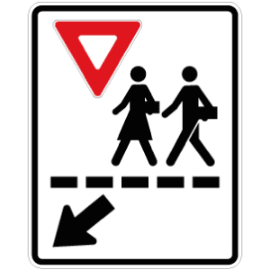 Passage pour écolier vers la gauche