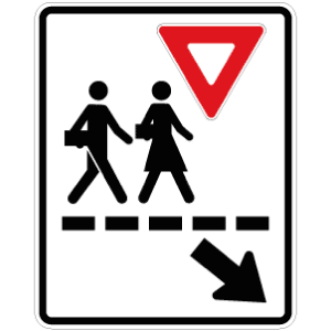 Passage pour écolier vers la droite