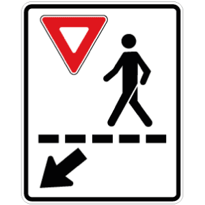 Passage pour piétons vers la gauche