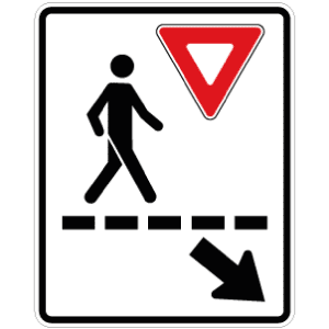 Passage pour piétons vers la droite