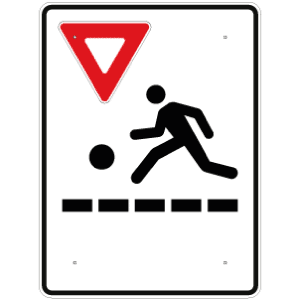 Passage pour enfants près d'un terrain de jeux