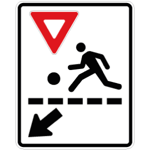 Passage pour enfants près d'un terrain de jeux