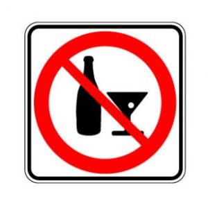 Interdiction aux boissons alcoolisées