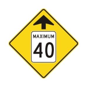 Signal avancé de limite de vitesse 40 km/h