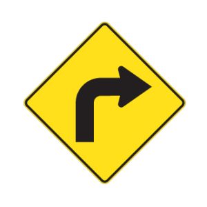 Virage à droite 90°