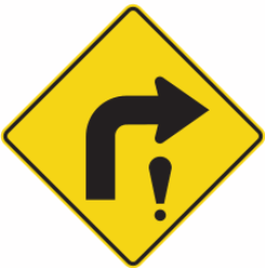 Visibilité restreinte dans une courbe (à droite) horizontale