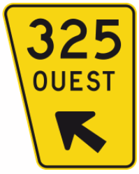 Confirmation de sortie avec point cardinal