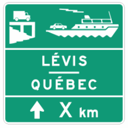 Traverse maritime - flèche tout droit et X km