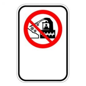 Interdiction de souffler de la neige