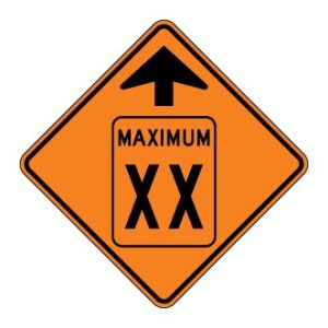 Signal avancé de limite de vitesse : maximum