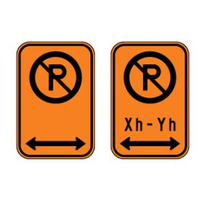 Réglementation temporaire du stationnement flèche gauche-droite