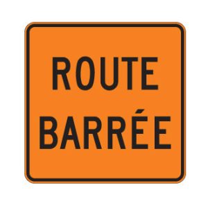 Route temporairement fermée à la circulation