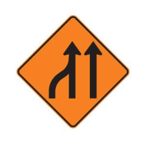 Fusion de 3 voies à 2 voies à droite