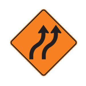 Déviation de 2 voies vers la droite